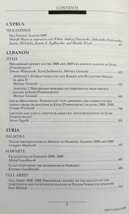 Polish archaeology in the Mediterranean. 12 volumes (XI, XX, XXI, XXII, XXIII/1, XXIII/2, XXIV/1, XXIV/2, XXV, XXVI/1, XXVI/2 and XXVII/2).