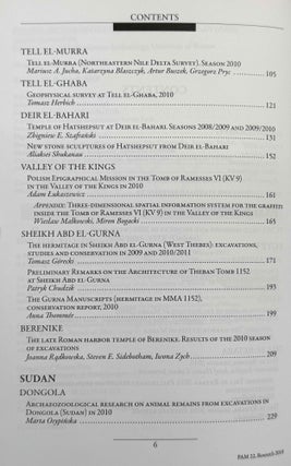 Polish archaeology in the Mediterranean. 12 volumes (XI, XX, XXI, XXII, XXIII/1, XXIII/2, XXIV/1, XXIV/2, XXV, XXVI/1, XXVI/2 and XXVII/2).