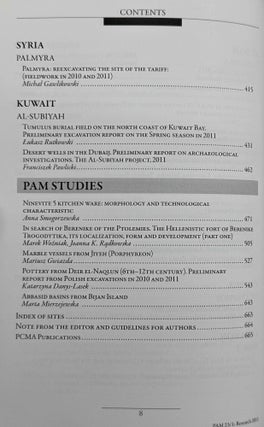 Polish archaeology in the Mediterranean. 12 volumes (XI, XX, XXI, XXII, XXIII/1, XXIII/2, XXIV/1, XXIV/2, XXV, XXVI/1, XXVI/2 and XXVII/2).
