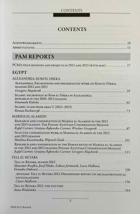 Polish archaeology in the Mediterranean. 12 volumes (XI, XX, XXI, XXII, XXIII/1, XXIII/2, XXIV/1, XXIV/2, XXV, XXVI/1, XXVI/2 and XXVII/2).