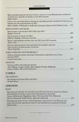 Polish archaeology in the Mediterranean. 12 volumes (XI, XX, XXI, XXII, XXIII/1, XXIII/2, XXIV/1, XXIV/2, XXV, XXVI/1, XXVI/2 and XXVII/2).