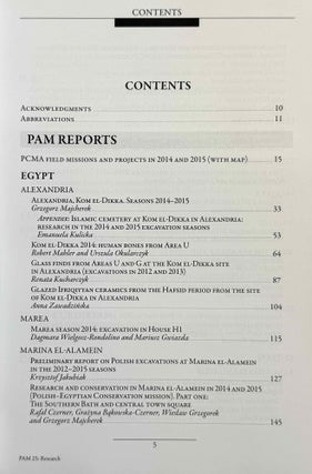 Polish archaeology in the Mediterranean. 12 volumes (XI, XX, XXI, XXII, XXIII/1, XXIII/2, XXIV/1, XXIV/2, XXV, XXVI/1, XXVI/2 and XXVII/2).