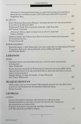 Polish archaeology in the Mediterranean. 12 volumes (XI, XX, XXI, XXII, XXIII/1, XXIII/2, XXIV/1, XXIV/2, XXV, XXVI/1, XXVI/2 and XXVII/2).