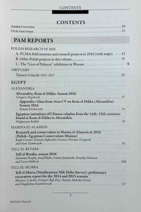 Polish archaeology in the Mediterranean. 12 volumes (XI, XX, XXI, XXII, XXIII/1, XXIII/2, XXIV/1, XXIV/2, XXV, XXVI/1, XXVI/2 and XXVII/2).