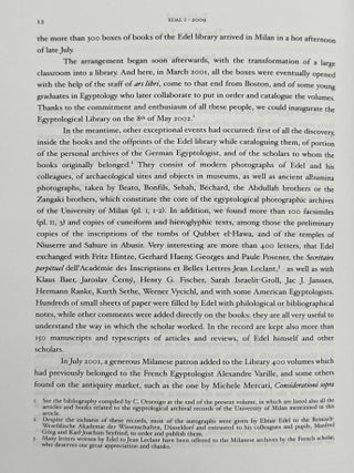 Egyptian & Egyptological Documents, Archives, Libraries (EDAL). Vol. I (2009) to IV (2013/2014).[newline]M14414-07.jpeg