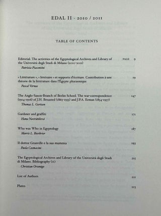 Egyptian & Egyptological Documents, Archives, Libraries (EDAL). Vol. I (2009) to IV (2013/2014).[newline]M14414-19.jpeg