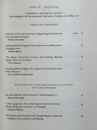 Egyptian & Egyptological Documents, Archives, Libraries (EDAL). Vol. I (2009) to IV (2013/2014).[newline]M14414-28.jpeg