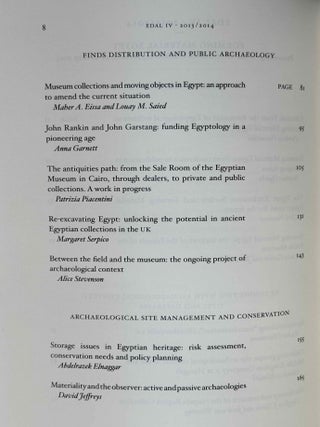 Egyptian & Egyptological Documents, Archives, Libraries (EDAL). Vol. I (2009) to IV (2013/2014).[newline]M14414-29.jpeg