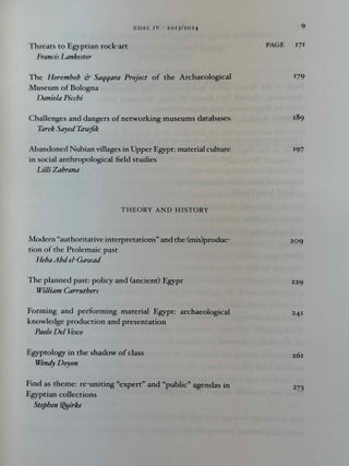 Egyptian & Egyptological Documents, Archives, Libraries (EDAL). Vol. I (2009) to IV (2013/2014).[newline]M14414-30.jpeg