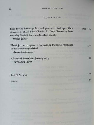 Egyptian & Egyptological Documents, Archives, Libraries (EDAL). Vol. I (2009) to IV (2013/2014).[newline]M14414-31.jpeg