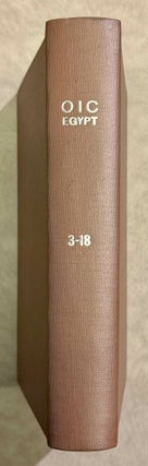 Item #M14418 Oriental Institute Communications (OIC). Vol. 3, 5, 7, 10, 15 & 18. Vol. 3:...