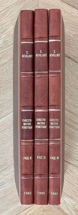 Item #M1442 Chrestomathie démotique. Vol. II Chrestomathie démotique. Vol. III Chrestomathie...