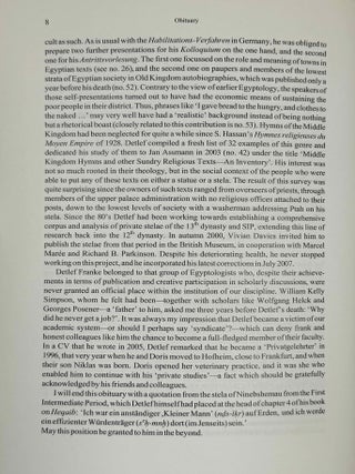 Studies on the Middle Kingdom in memory of Detlef Franke