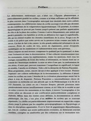 Les scribes dans la soci&eacute;t&eacute; &eacute;gyptienne de l'Ancien Empire. Vol. I: Les premi&egrave;res dynasties, les n&eacute;cropoles memphites.[newline]M14435-02.jpeg