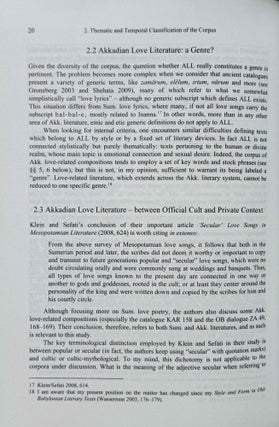 Akkadian love literature of the third and second millennium BCE