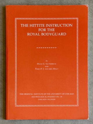 Item #M14445 The Hittite Instruction for the royal bodyguard. G&Uuml;TERBOCK Hans Gustav[newline]M14445-00.jpeg