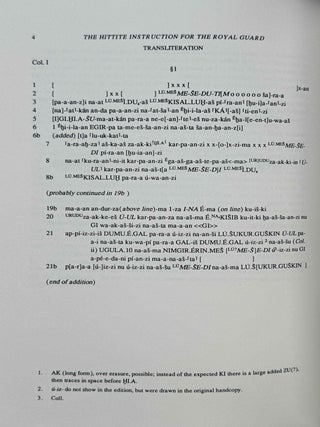 The Hittite Instruction for the royal bodyguard
