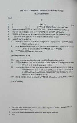 The Hittite Instruction for the royal bodyguard