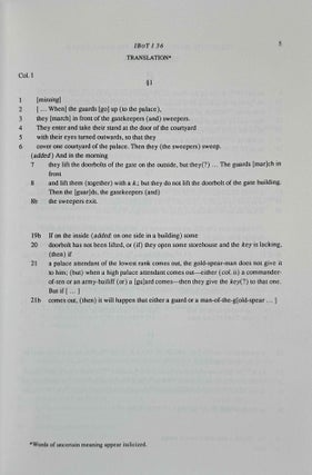 The Hittite Instruction for the royal bodyguard