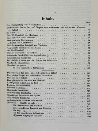 Ephemeris f&uuml;r semitische Epigraphik. Band I (1900-1902). Band II (1903-1907). Band III (1909-1915). (complete set)[newline]M14446-03.jpeg