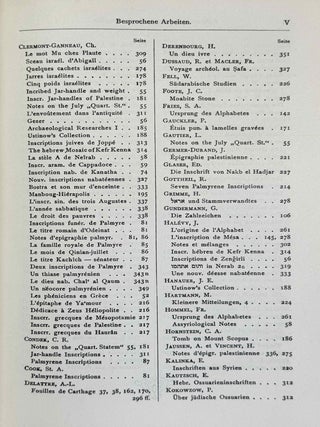 Ephemeris f&uuml;r semitische Epigraphik. Band I (1900-1902). Band II (1903-1907). Band III (1909-1915). (complete set)[newline]M14446-05.jpeg