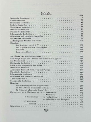 Ephemeris f&uuml;r semitische Epigraphik. Band I (1900-1902). Band II (1903-1907). Band III (1909-1915). (complete set)[newline]M14446-09.jpeg