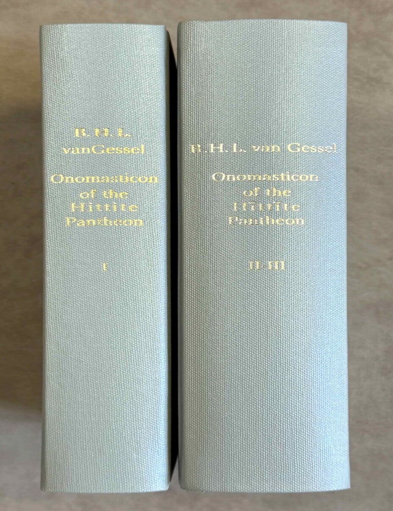 Item #M14447 Onomasticon of the Hittite pantheon. 3 volumes (complete set). GESSEL Ben H. L, van.