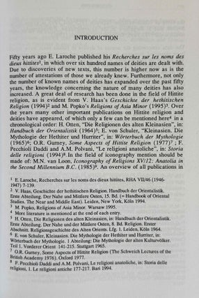 Onomasticon of the Hittite pantheon. 3 volumes (complete set)