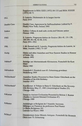 Onomasticon of the Hittite pantheon. 3 volumes (complete set)