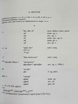 Onomasticon of the Hittite pantheon. 3 volumes (complete set)