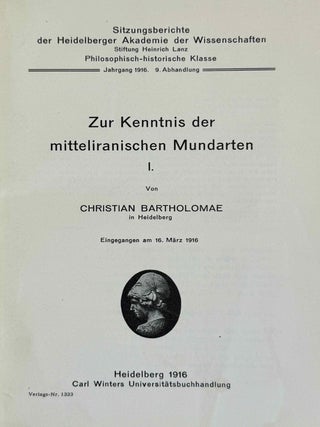 Zur Kenntnis der mitteliranischen Mundarten. Vol. I-VI (complete set).[newline]M14448-02.jpeg