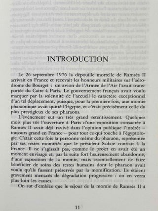 Les momies des pharaons et la m&eacute;decine. Rams&egrave;s II &agrave; Paris. Le pharaon et Mo&iuml;se.