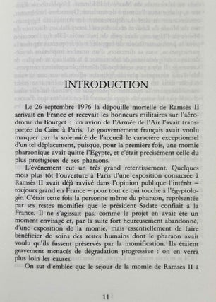 Les momies des pharaons et la médecine. Ramsès II à Paris. Le pharaon et Moïse.