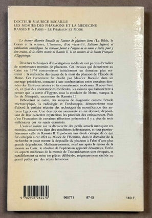 Les momies des pharaons et la médecine. Ramsès II à Paris. Le pharaon et Moïse.