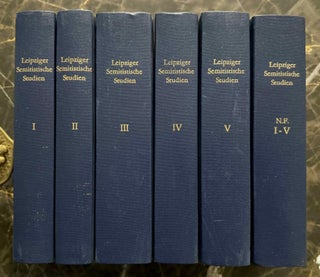 Item #M14488 Leipziger Semitistische Studien. Band I-VII + Neue Folge (complete set). AAE -...