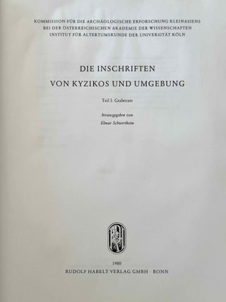 Die Inschriften von Kyzikos und Umgebung. Vol. I: Grabtexte.[newline]M14490-02.jpeg