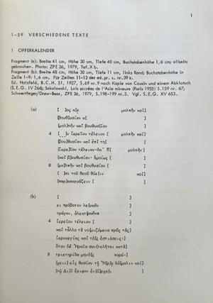 Die Inschriften von Stratonikeia. Vol. I: Panamara. Vol. II,1: Lagina, Stratonikeia und Umgebung.
