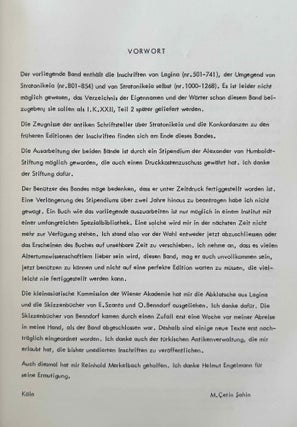 Die Inschriften von Stratonikeia. Vol. I: Panamara. Vol. II,1: Lagina, Stratonikeia und Umgebung.