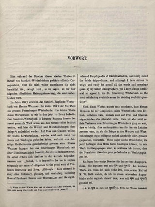 Sanskrit-W&ouml;rterbuch in k&uuml;rzerer Fassung (6 volumes) + 2 volumes of Nachtr&auml;ge (complete set)