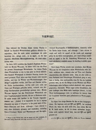 Sanskrit-Wörterbuch in kürzerer Fassung (6 volumes) + 2 volumes of Nachträge (complete set)