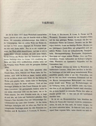 Sanskrit-Wörterbuch in kürzerer Fassung (6 volumes) + 2 volumes of Nachträge (complete set)