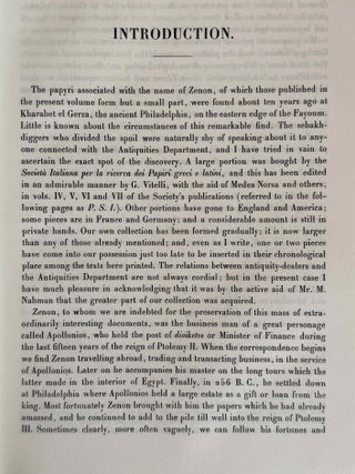 Zenon papyri. Catalogue G&eacute;n&eacute;ral du Mus&eacute;e du Caire and Publications de la Soci&eacute;t&eacute; Fouad Ier de Papyrologie. Volumes I to V (complete set).[newline]M14502-04.jpeg