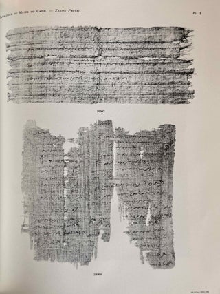 Zenon papyri. Catalogue G&eacute;n&eacute;ral du Mus&eacute;e du Caire and Publications de la Soci&eacute;t&eacute; Fouad Ier de Papyrologie. Volumes I to V (complete set).[newline]M14502-10.jpeg