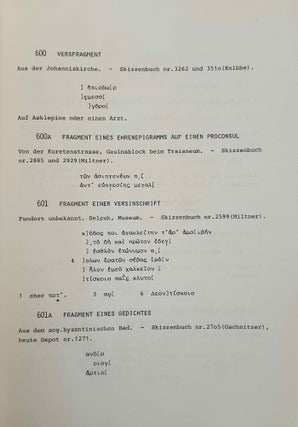 Die Inschriften von Ephesos. Teil 3. Nr. 600 - 1000 (Repertorium).