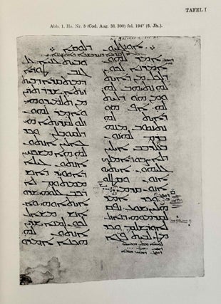 Syrische Handschriften. Teil 1: Syrische, karsunische, christlich-palästinische, neusyrische und mandäische Handschriften.