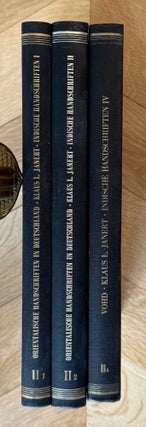 Item #M14518 Indische Handschriften. Teil 1, 2 & 4 (3 volumes). JANERT Klaus Ludwig