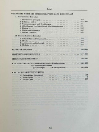 Sanskrithandschriften aus den Turfanfunden. Vol. 1. Vol. 2: Faksimile-Wiedergaben einer Auswahl von Vinaya- und Sutrahandschriften nebst einer Bearbeitung davon noch nicht publizierter St&uuml;cke. Vol. 3: Katalognummern 802-1014.