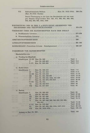 Sanskrithandschriften aus den Turfanfunden. Vol. 1. Vol. 2: Faksimile-Wiedergaben einer Auswahl von Vinaya- und Sutrahandschriften nebst einer Bearbeitung davon noch nicht publizierter Stücke. Vol. 3: Katalognummern 802-1014.