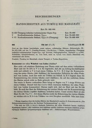 Sanskrithandschriften aus den Turfanfunden. Vol. 1. Vol. 2: Faksimile-Wiedergaben einer Auswahl von Vinaya- und Sutrahandschriften nebst einer Bearbeitung davon noch nicht publizierter Stücke. Vol. 3: Katalognummern 802-1014.