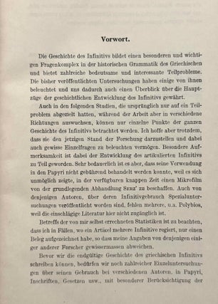 Studien zur Geschichte des Infinitivs im Griechischen